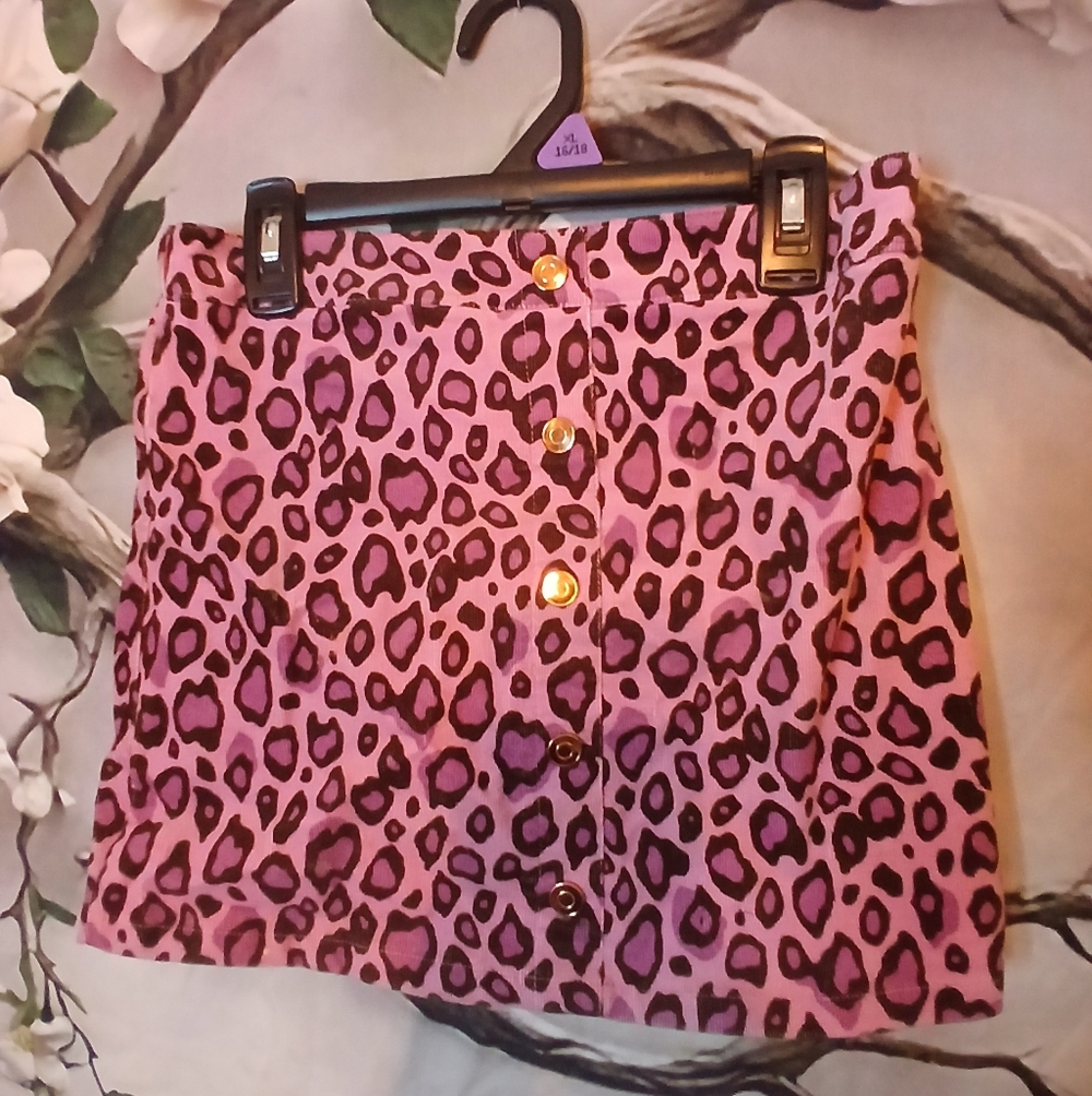 Stylish Pink Leopard Skirt for Kids